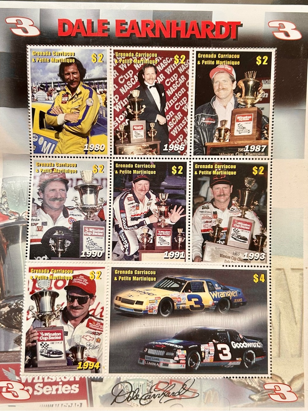 Commemorative Stamp Sheet - Dale Earnhardt
